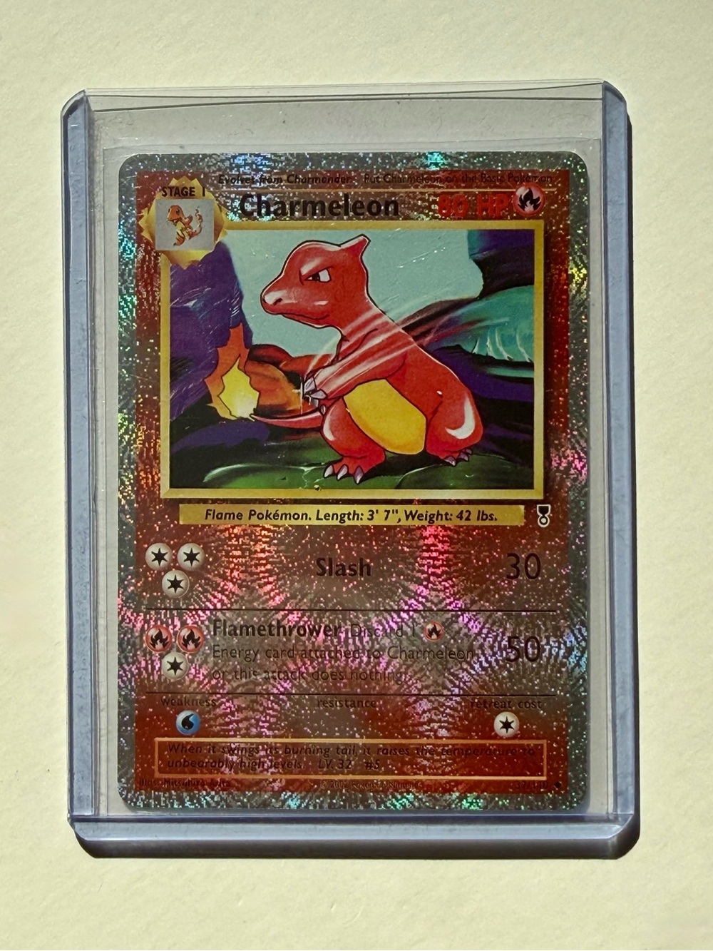 Pokémon Charmeleon Reverse Holo 37/110 Legendary Collection Fan Art Custom Card